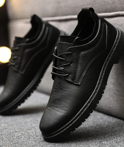 Leather Shoes Lace Up